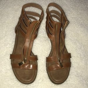 brown sandals